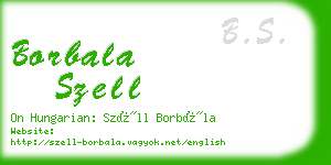 borbala szell business card